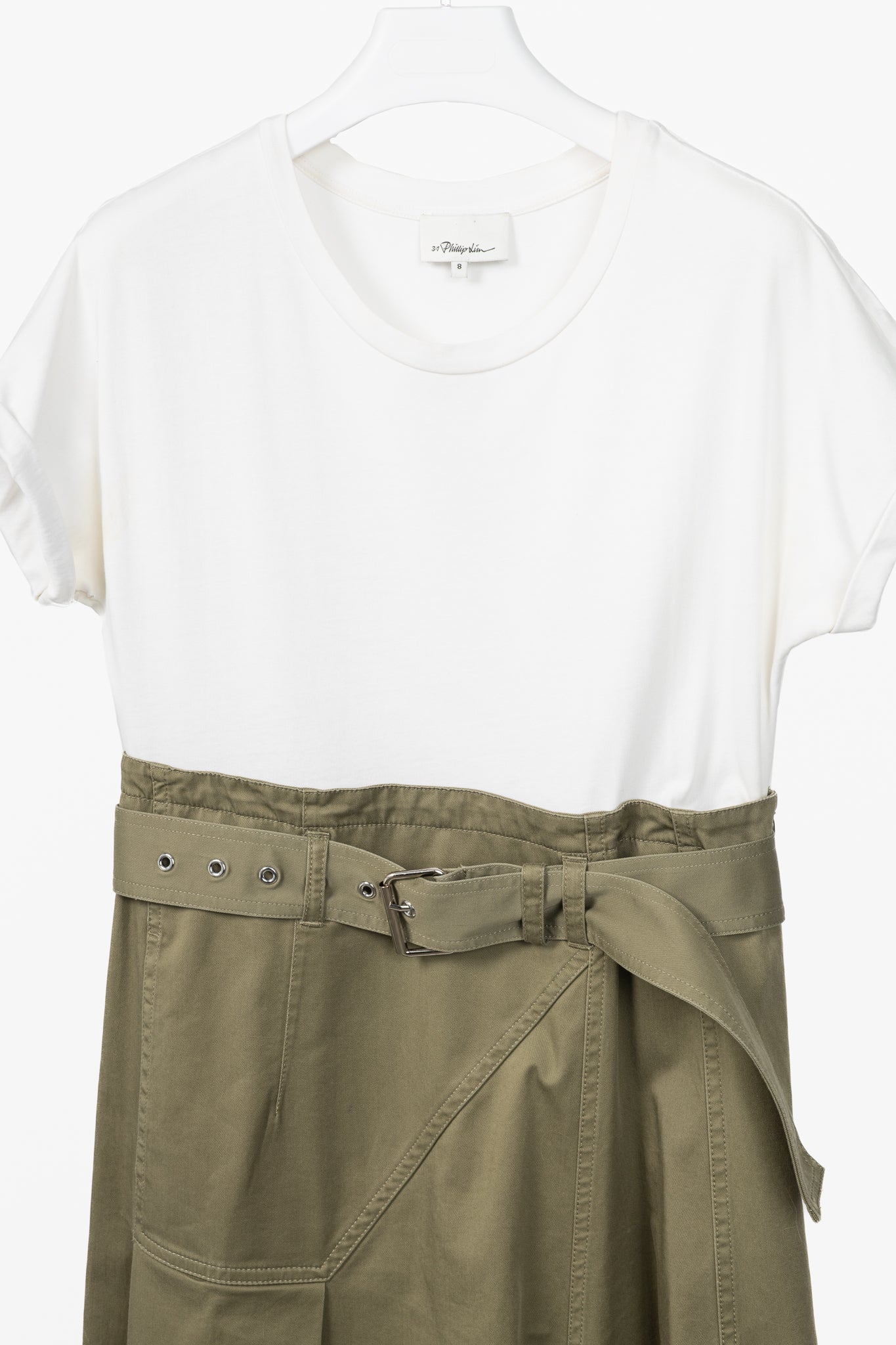 3.1 Phillip Lim R18 "Green" Utility Belted T-Shirt Dress