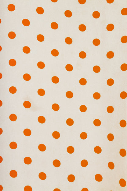 3.1 Phillip Lim R/14 White & Orange Polka Dot Cropped Boxy Tee