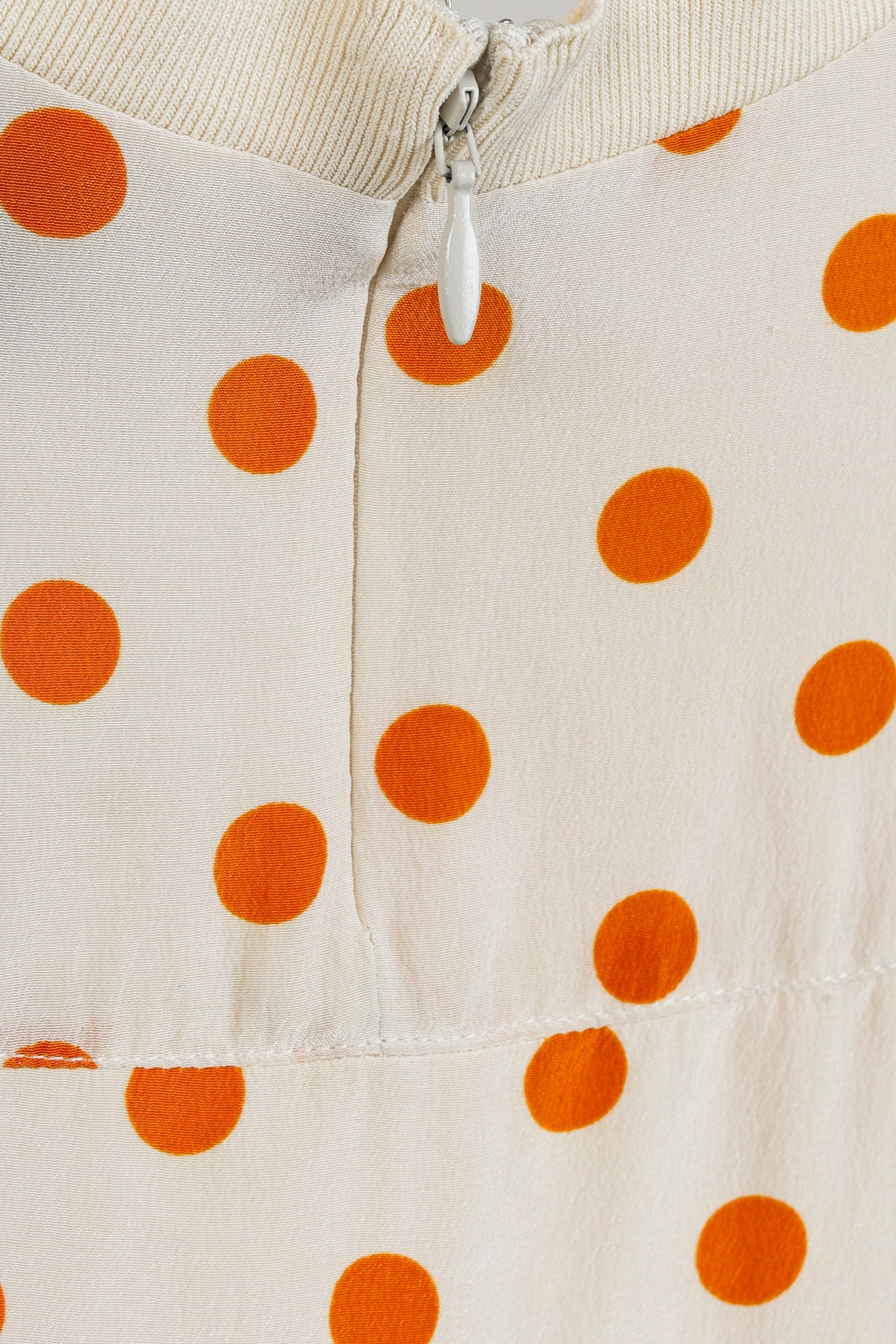 3.1 Phillip Lim R/14 White & Orange Polka Dot Cropped Boxy Tee