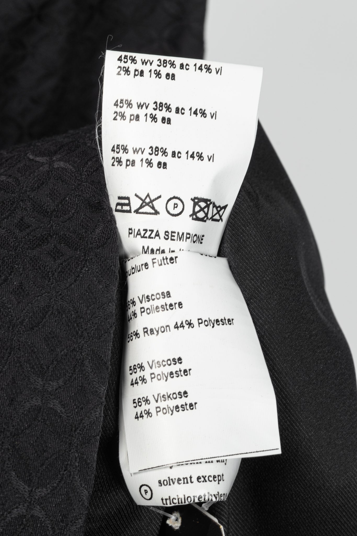 Piazza Sempione Black Geometric-Jacquard Cowl-Neck Dress