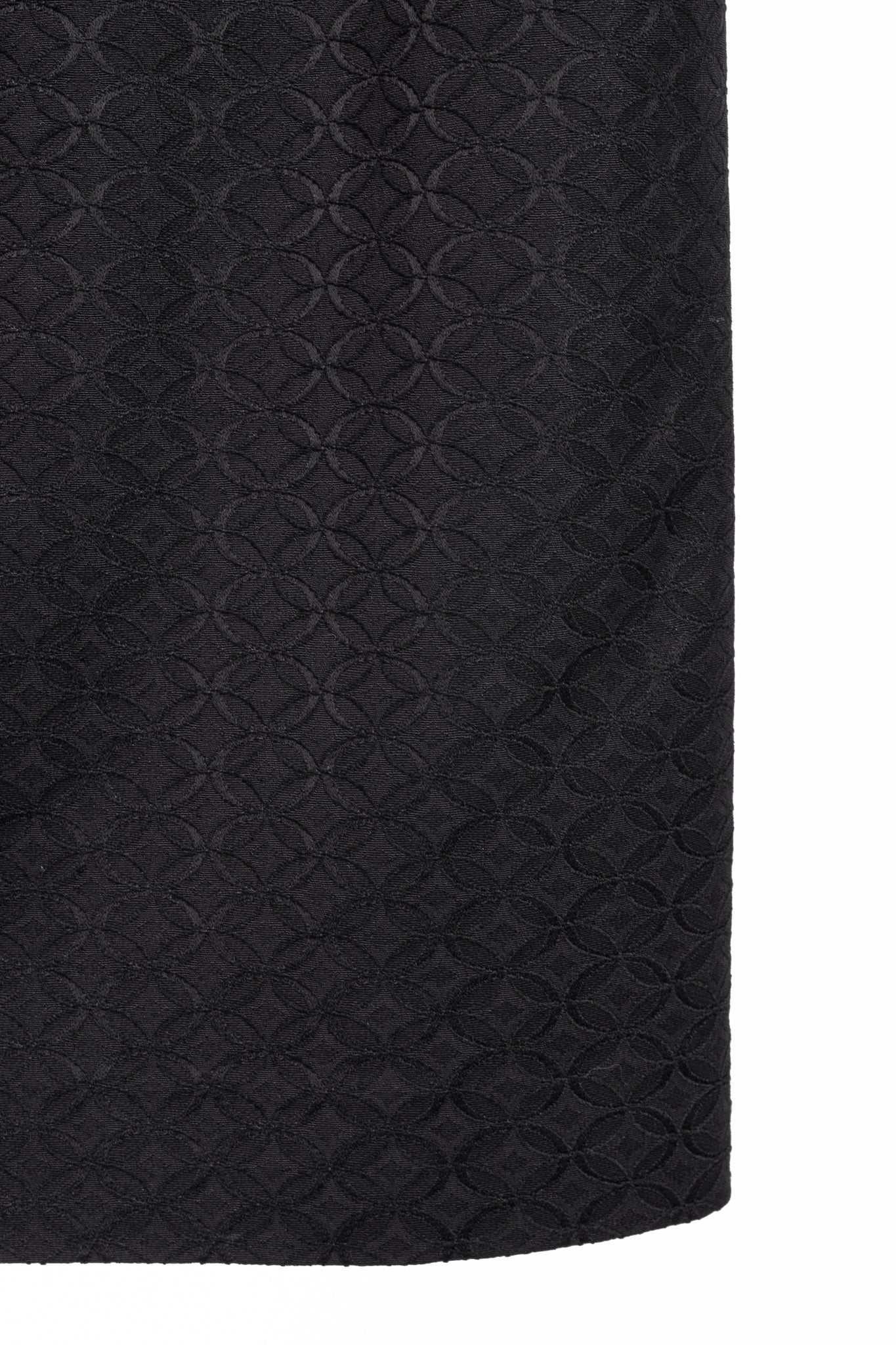 Piazza Sempione Black Geometric-Jacquard Cowl-Neck Dress