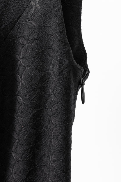 Piazza Sempione Black Geometric-Jacquard Cowl-Neck Dress