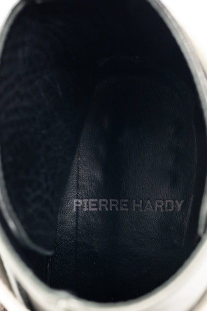 Pierre Hardy PF/14 Classic Green Colourblock Leather Buckled-Strap Booties