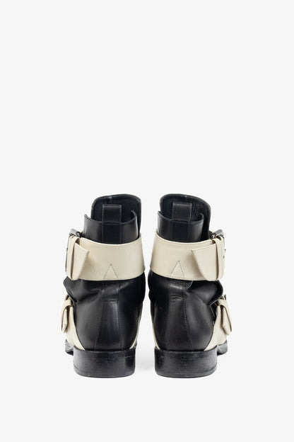 Pierre Hardy PF/14 Classic Green Colourblock Leather Buckled-Strap Booties