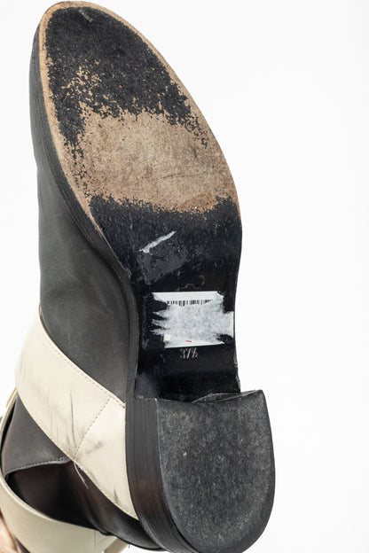 Pierre Hardy PF/14 Classic Green Colourblock Leather Buckled-Strap Booties