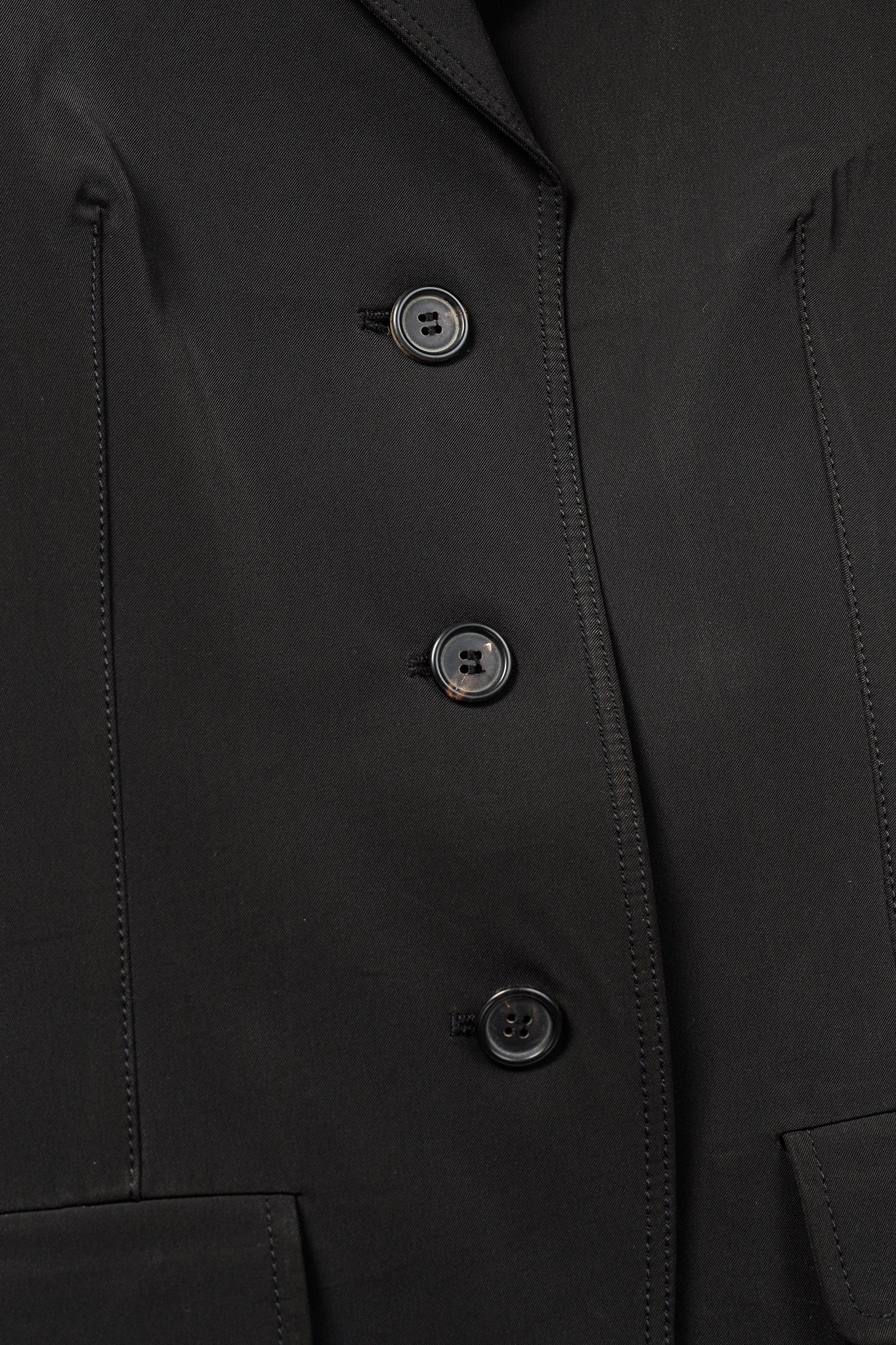Prada Black Twill 3-Button Blazer