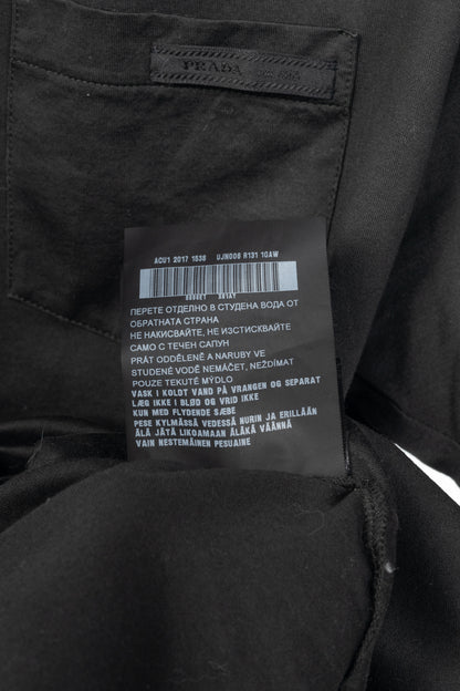 Prada Black Cotton-Jersey Pocket T-Shirt