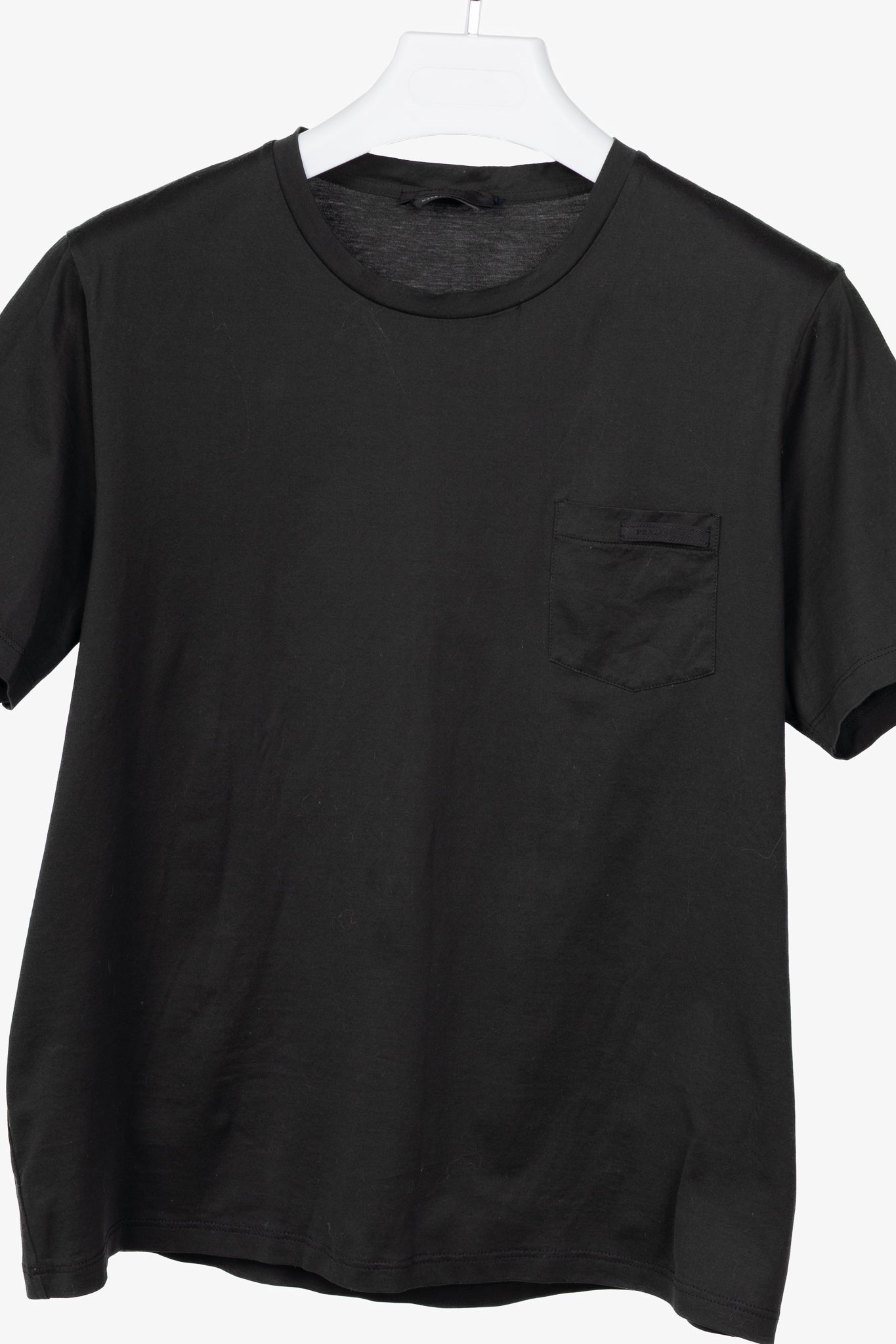 Prada Black Cotton-Jersey Pocket T-Shirt