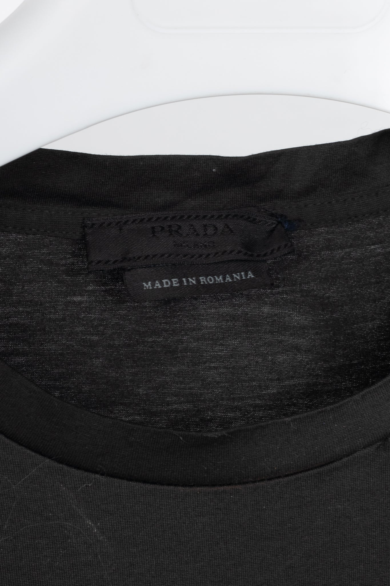 Prada Black Cotton-Jersey Pocket T-Shirt