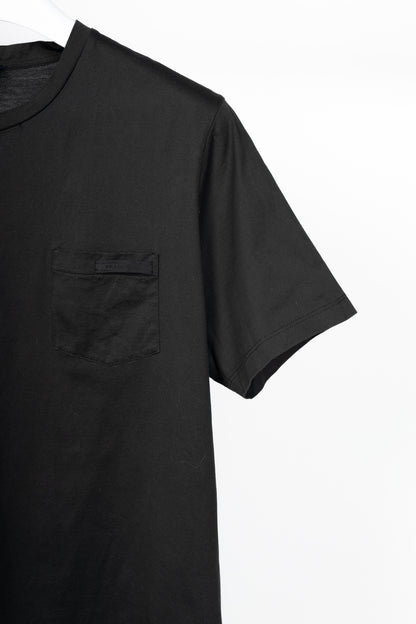 Prada Black Cotton-Jersey Pocket T-Shirt
