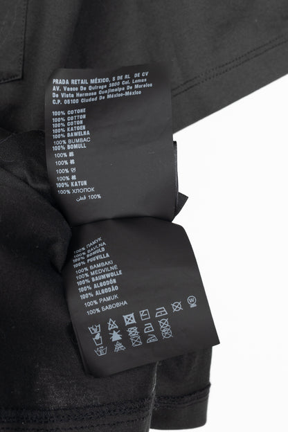 Prada Black Cotton-Jersey Pocket T-Shirt