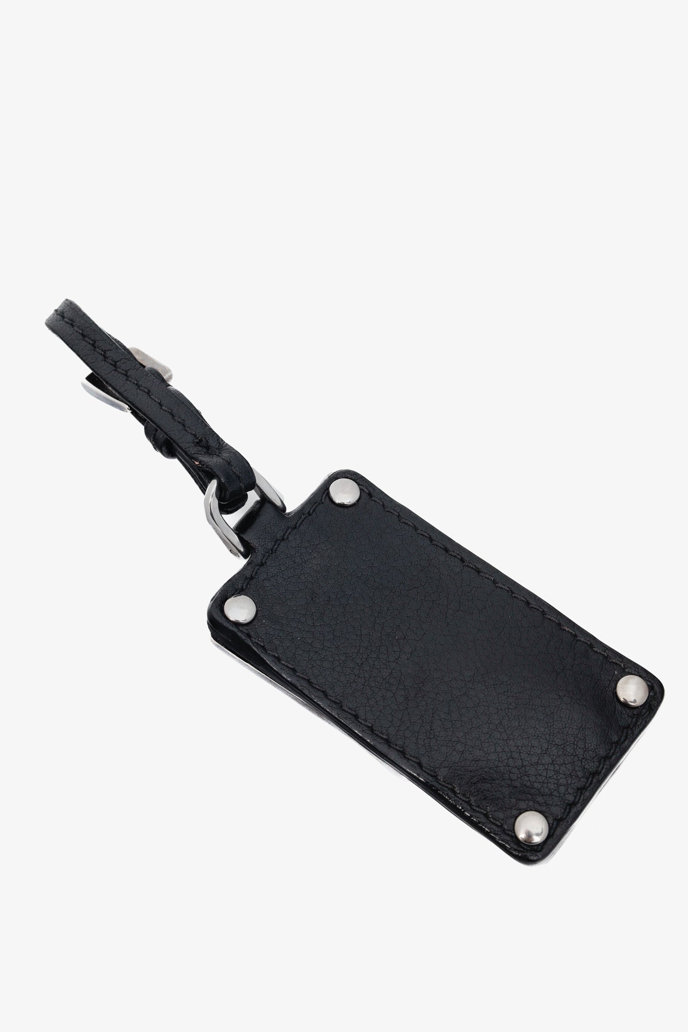 Prada Black Leather SHW Ship-Motif Bag Charm