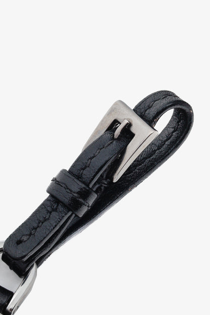 Prada Black Leather SHW Ship-Motif Bag Charm