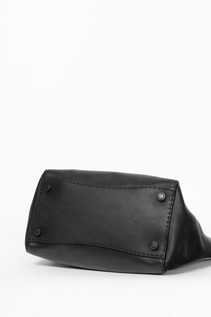 Prada Black Hand Stitched Calfskin Leather Tote