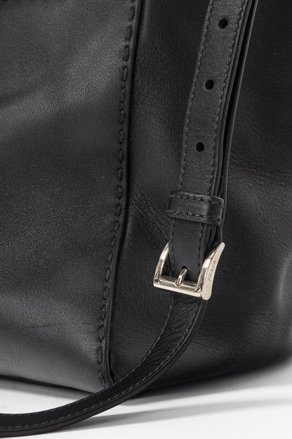 Prada Black Hand Stitched Calfskin Leather Tote