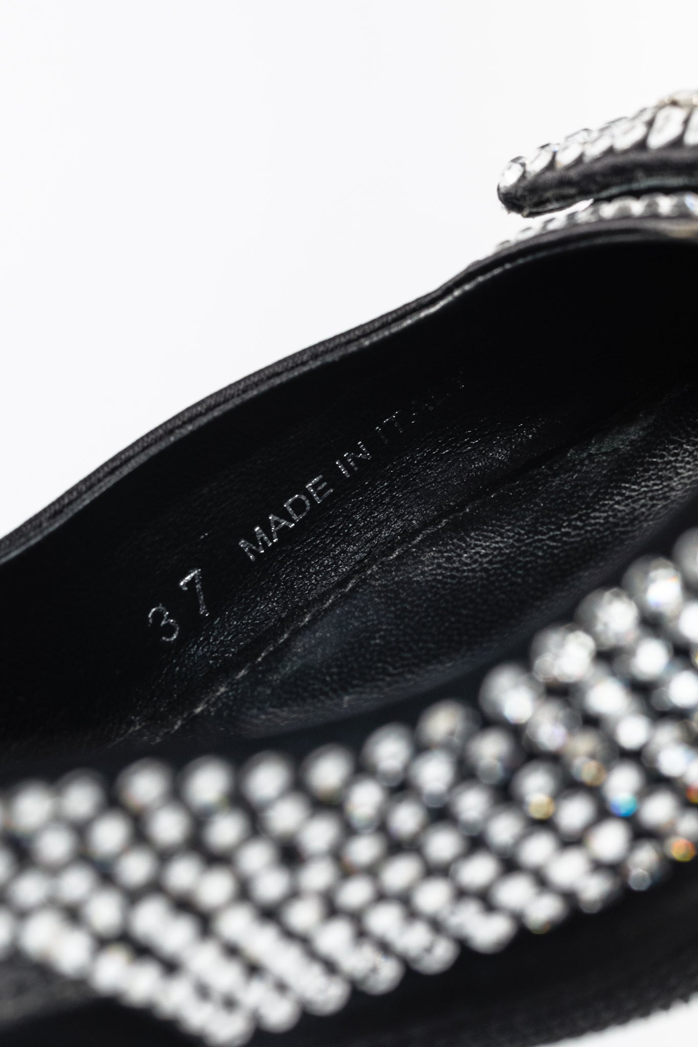 Prada Black Satin Crystal Sling-Back Pumps