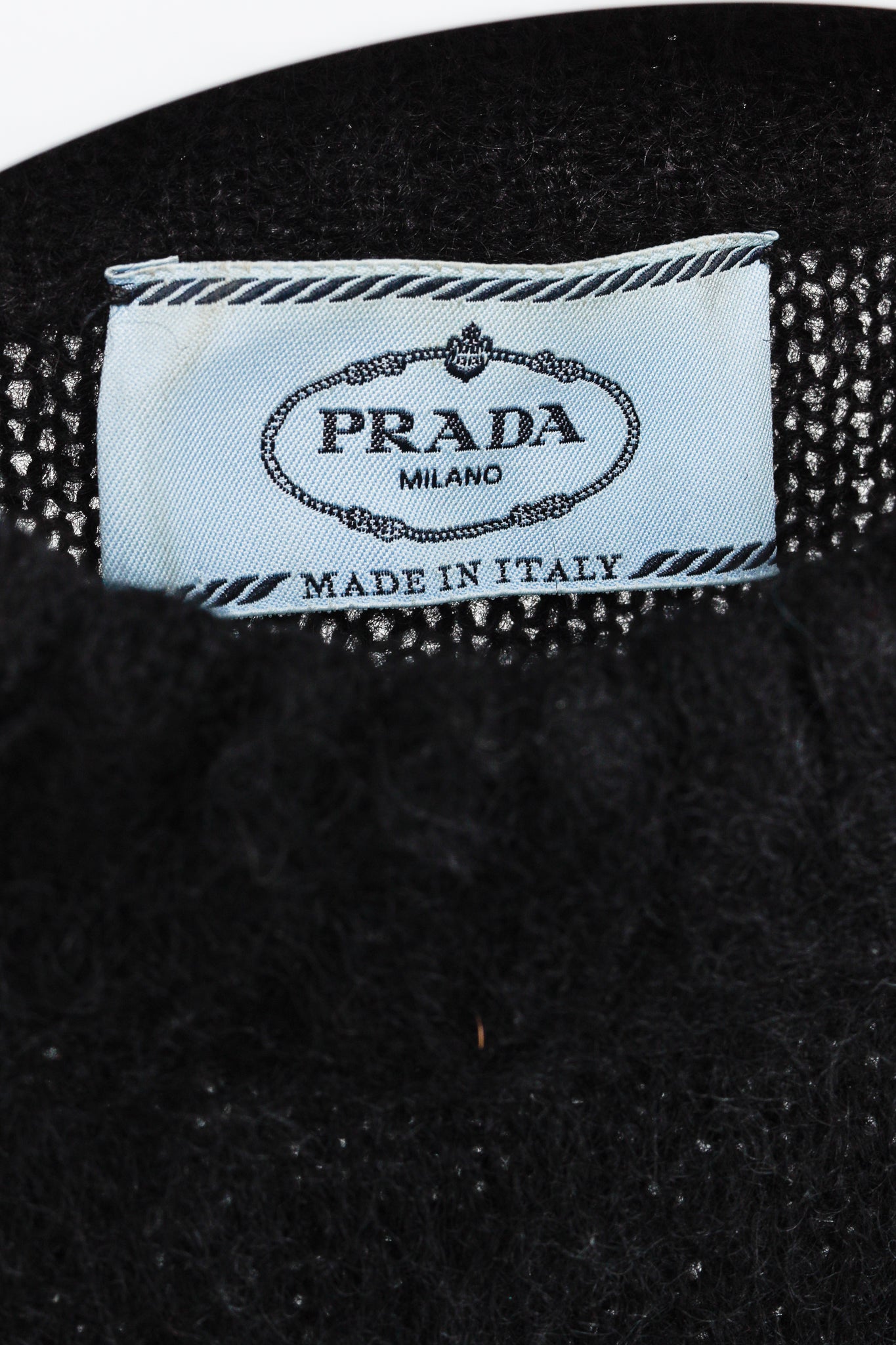 Prada AW/18 Black Flame Intarsia-Knit Mohair-Blend Sweater