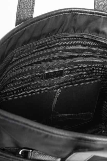 Prada Nero Tessuto & Saffiano-Leather 2-Way Tote
