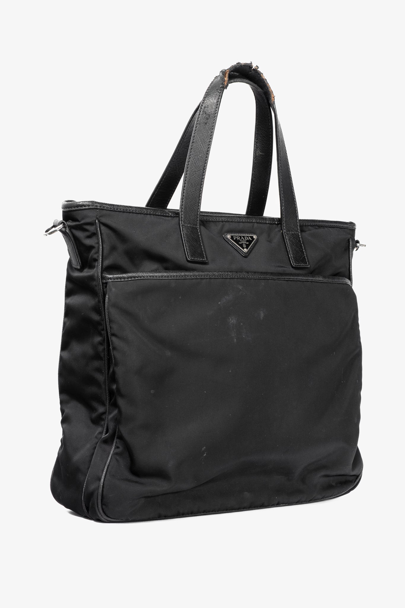 Prada Nero Tessuto & Saffiano-Leather 2-Way Tote