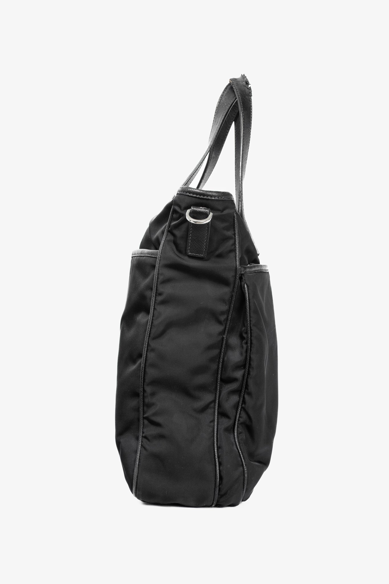 Prada Nero Tessuto & Saffiano-Leather 2-Way Tote