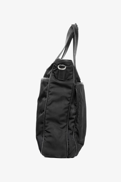 Prada Nero Tessuto & Saffiano-Leather 2-Way Tote