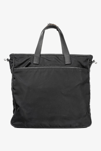 Prada Nero Tessuto & Saffiano-Leather 2-Way Tote