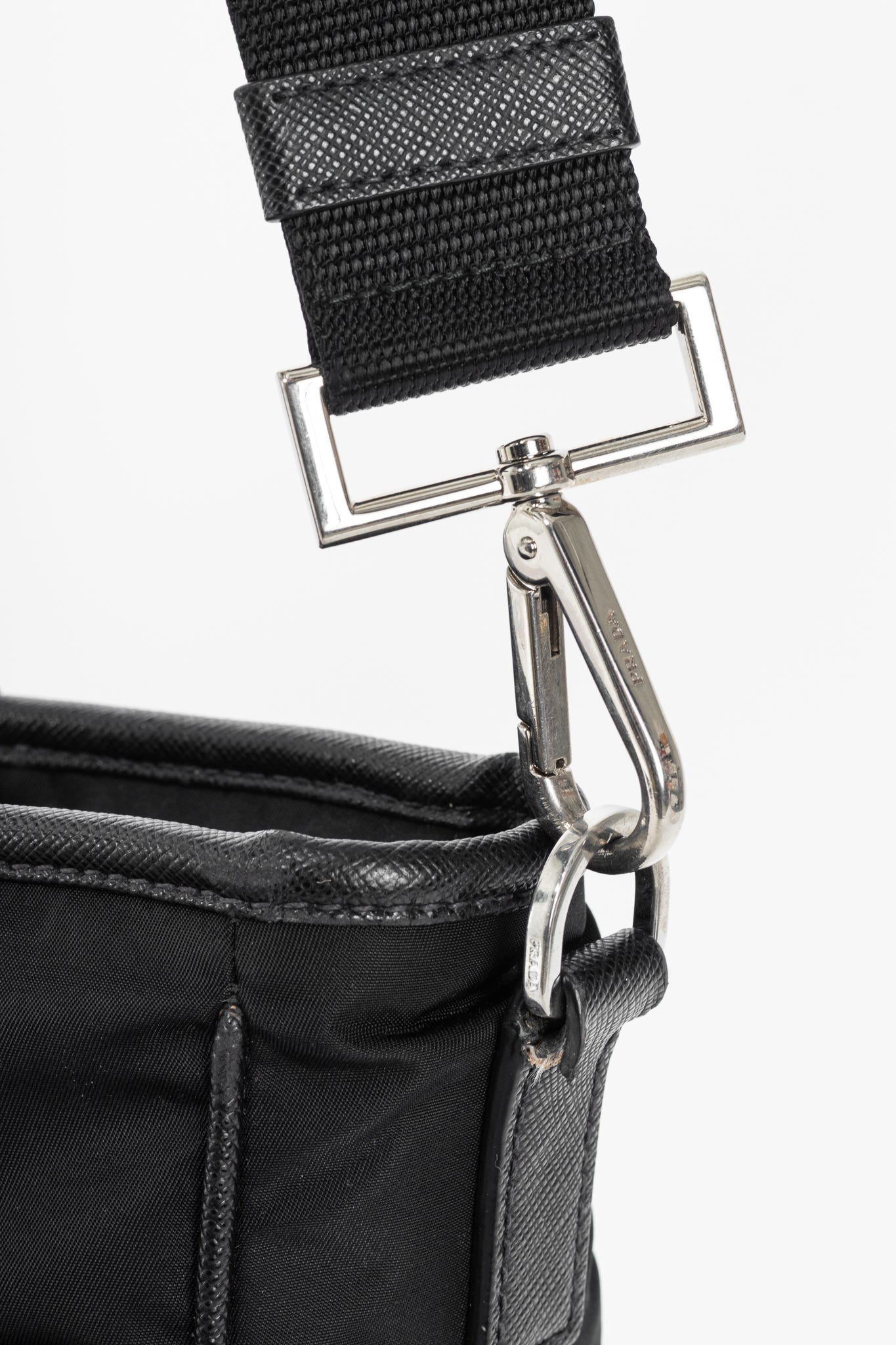 Prada Nero Tessuto & Saffiano-Leather 2-Way Tote