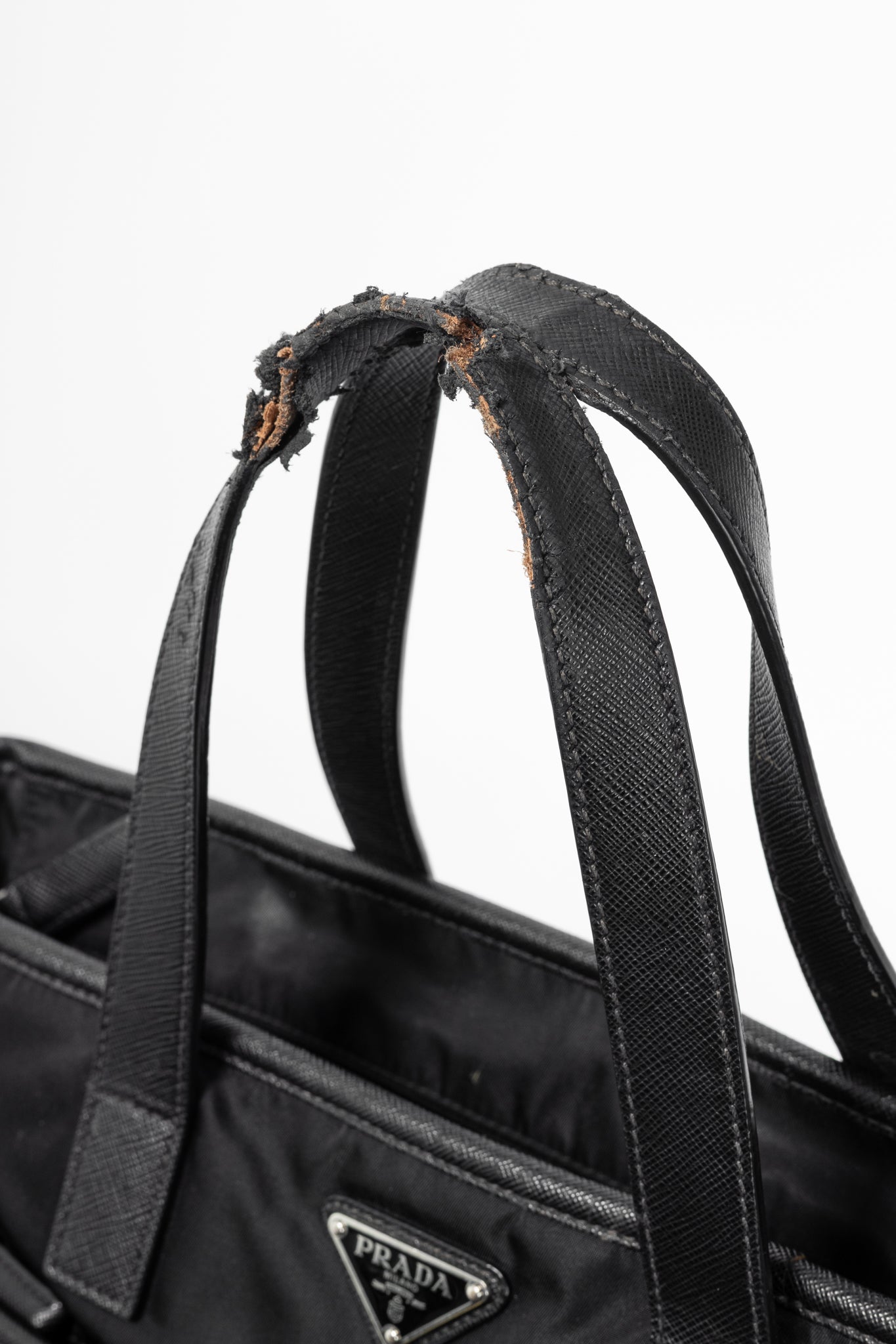 Prada Nero Tessuto & Saffiano-Leather 2-Way Tote