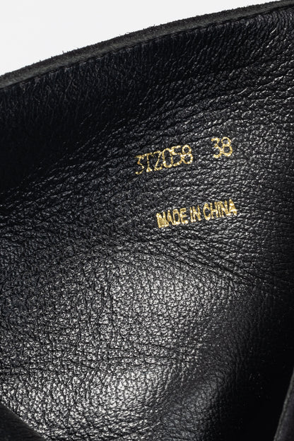 Prada Black Suede Wede Booties