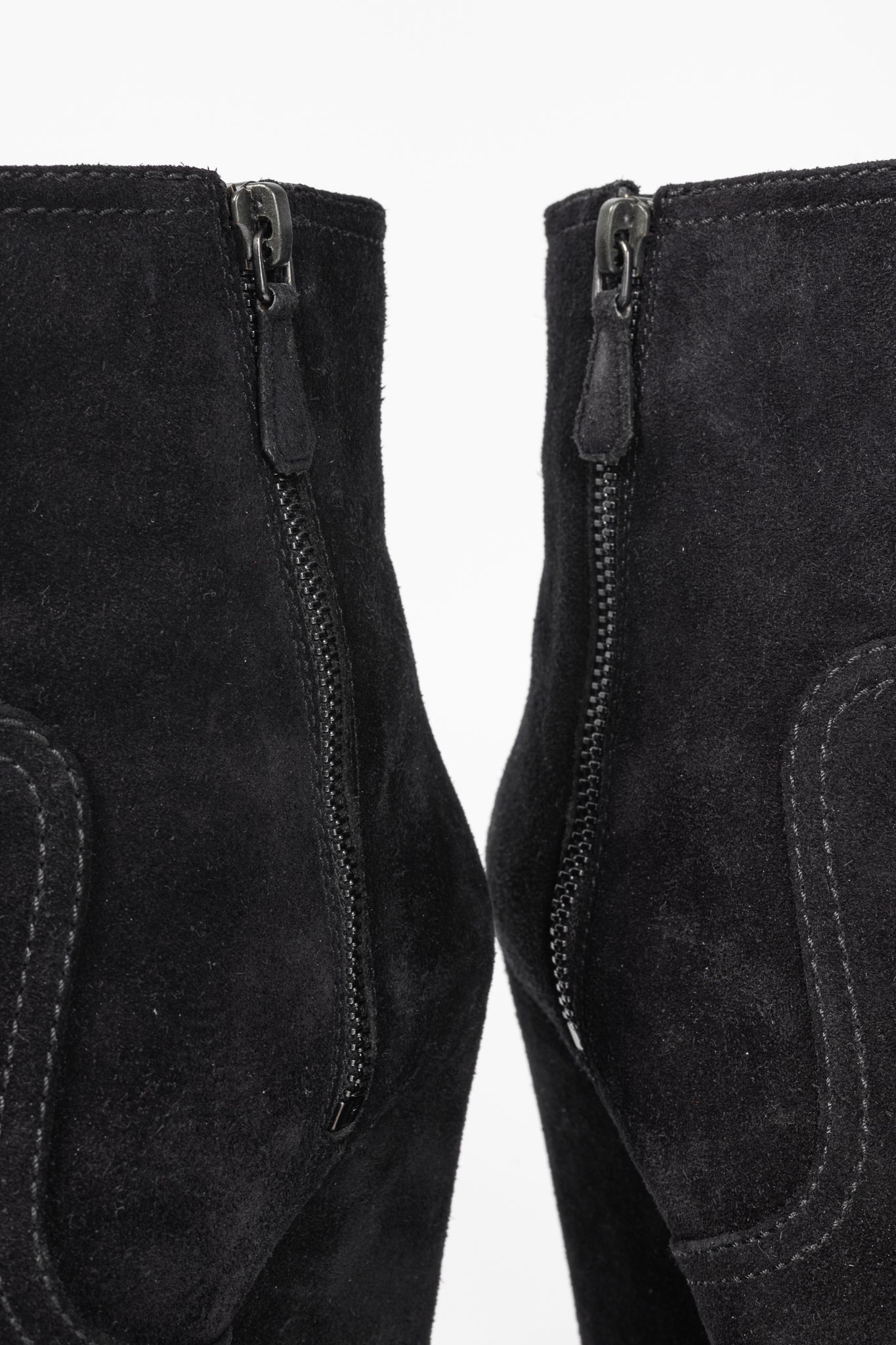 Prada Black Suede Wede Booties