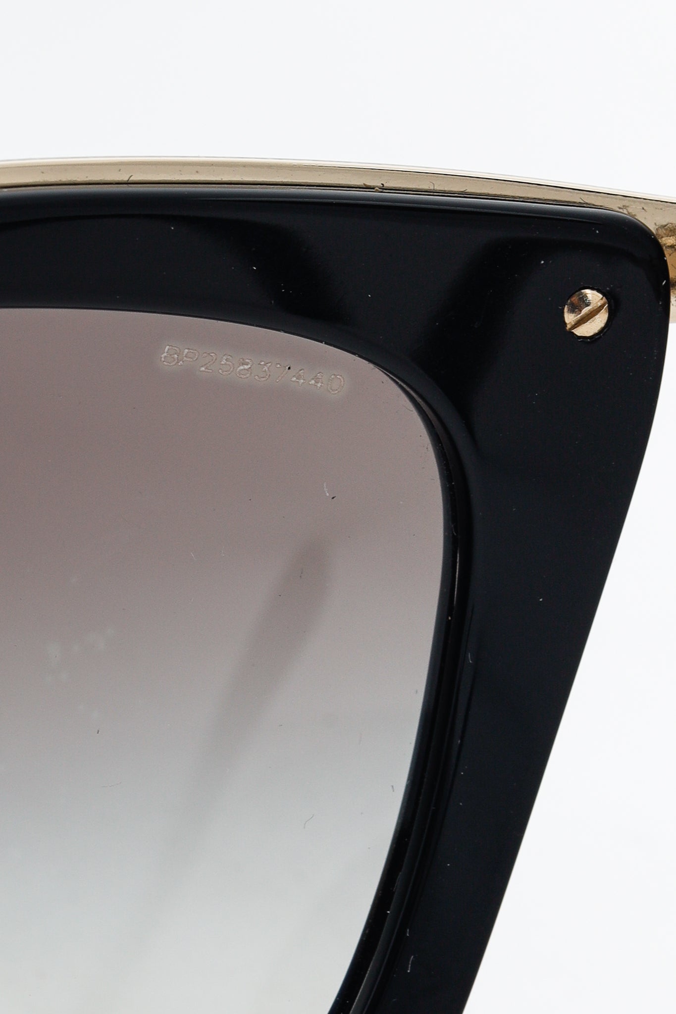 Prada SPR53S Black & Gold-Tone Cat-Eye Sunglasses