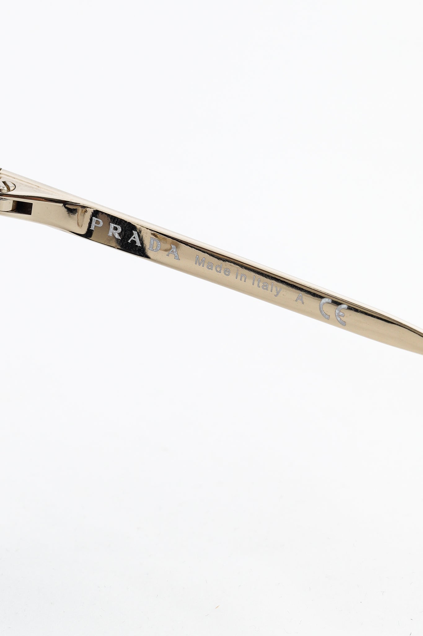 Prada SPR53S Black & Gold-Tone Cat-Eye Sunglasses
