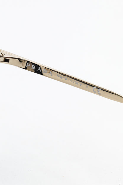 Prada SPR53S Black & Gold-Tone Cat-Eye Sunglasses