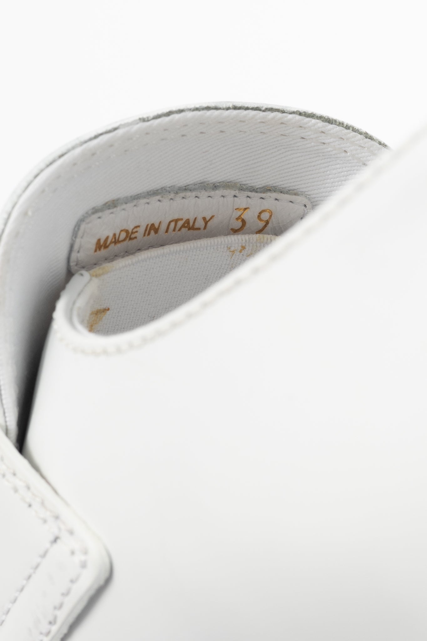 Prada Bianco Spazzolato Rois Leather Platform Logo Loafers