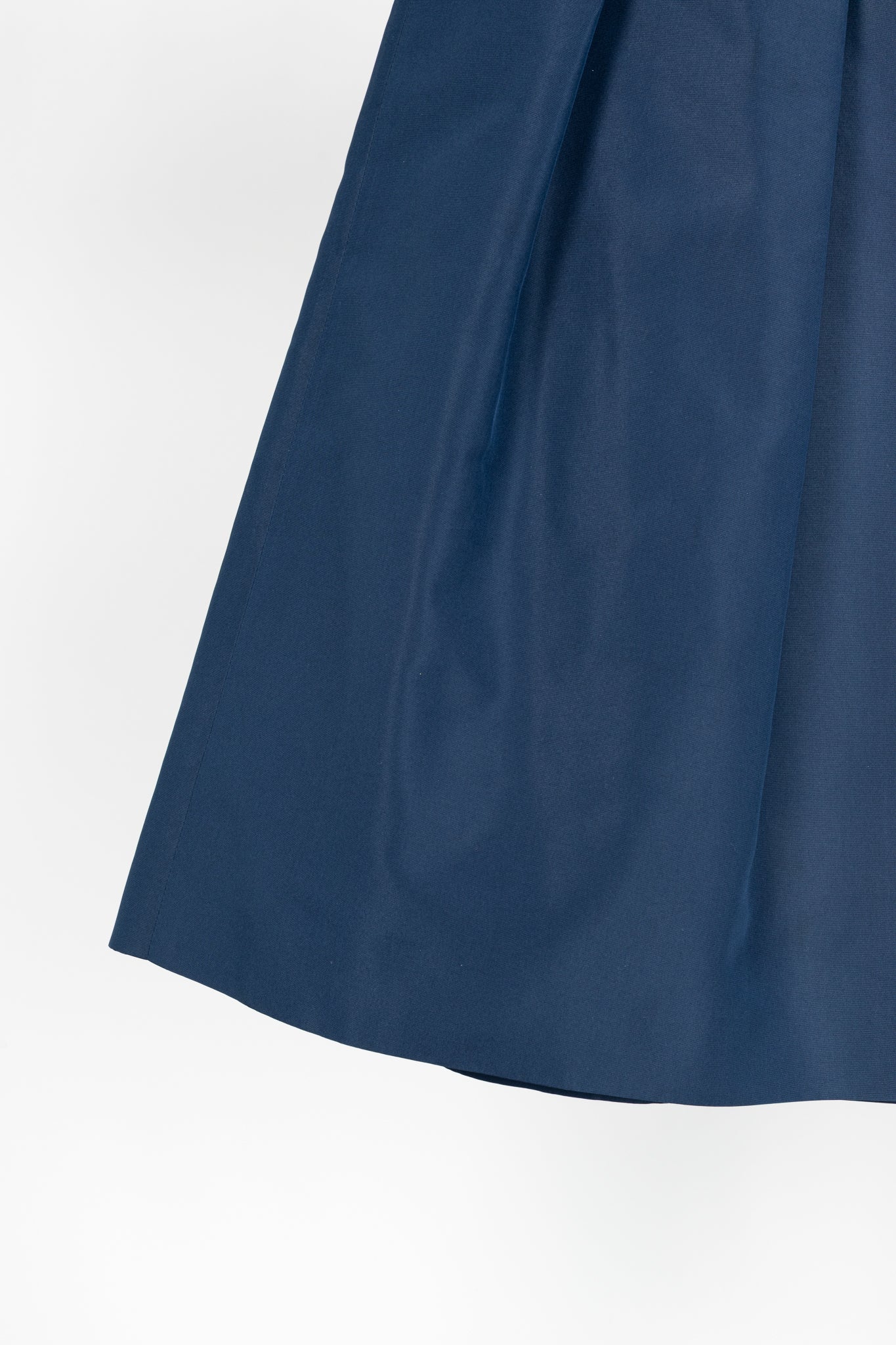 Prada Blue Silk-Taffeta Pleated Flared Skirt