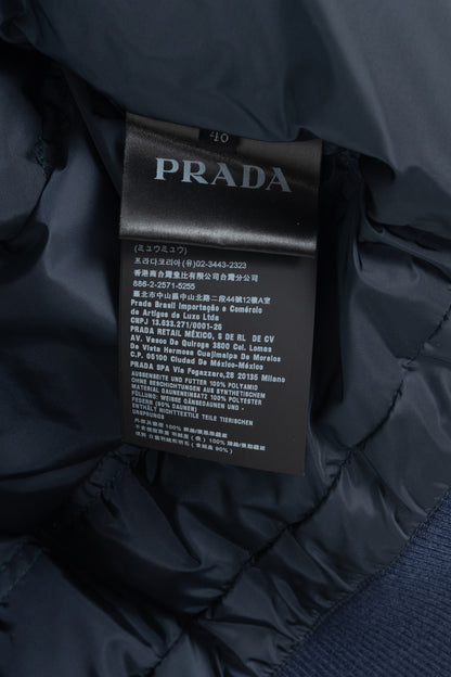 Prada Green Nylon Hooded Puffer Jacket