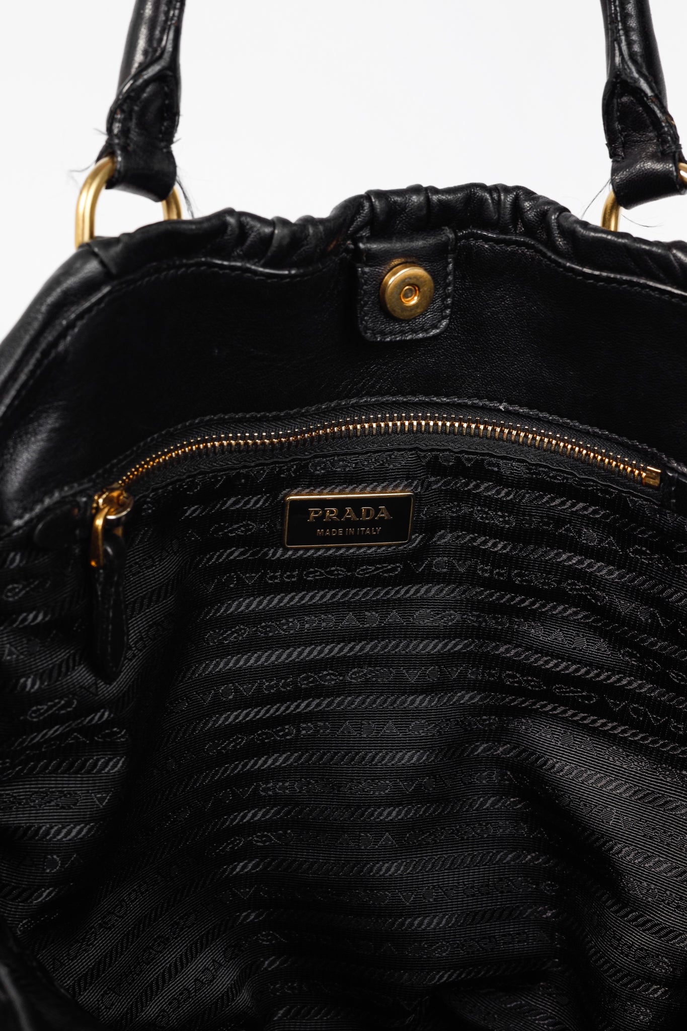 Prada Nero Nappa Gaufre Leather Tote