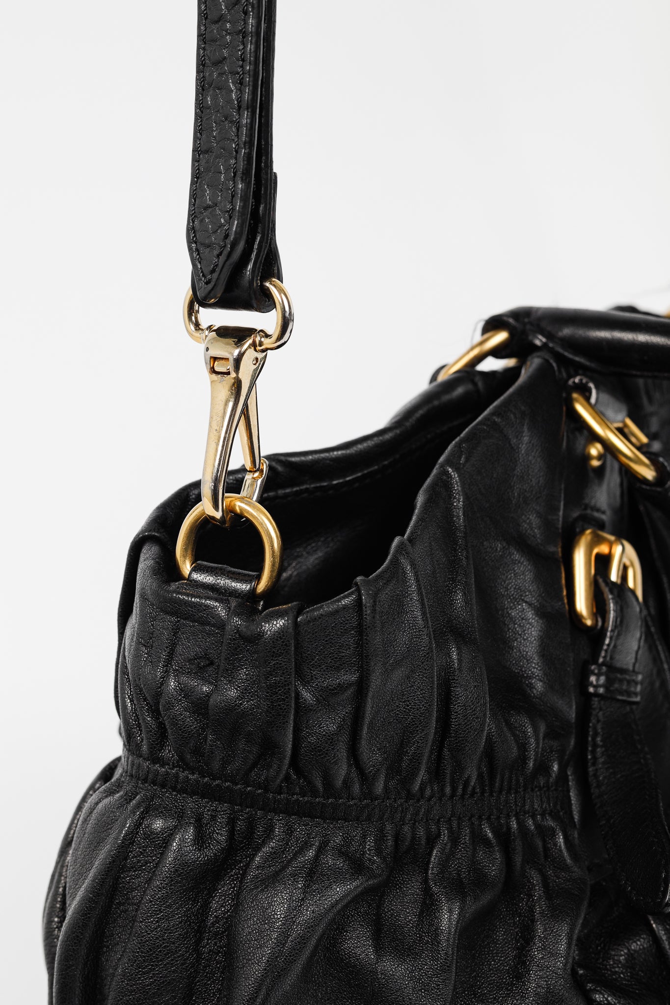 Prada Nero Nappa Gaufre Leather Tote