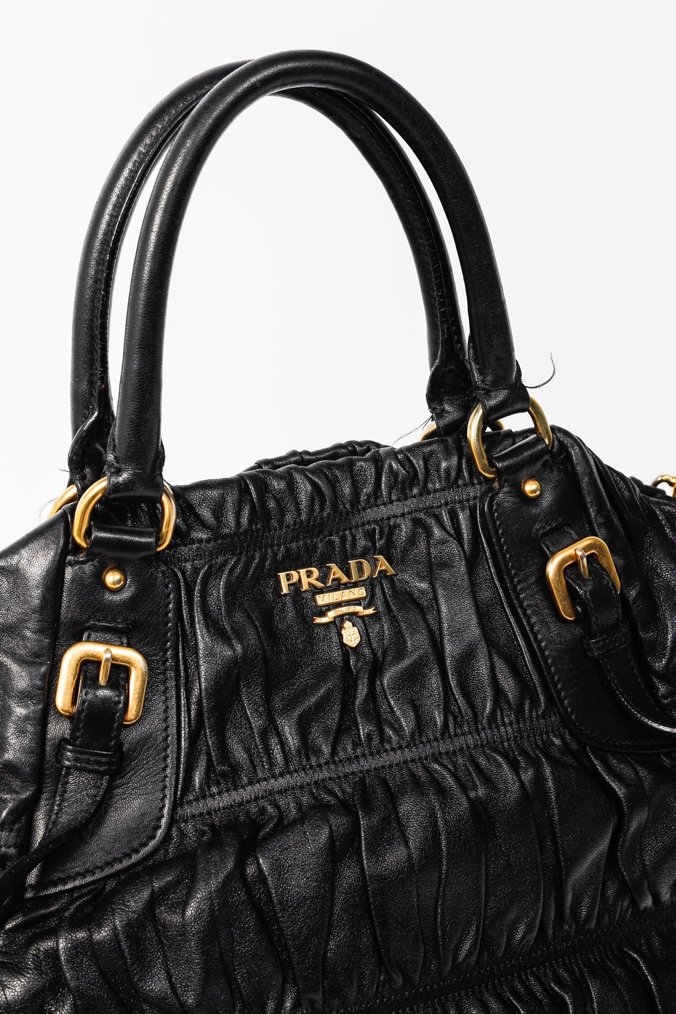 Prada Nero Nappa Gaufre Leather Tote