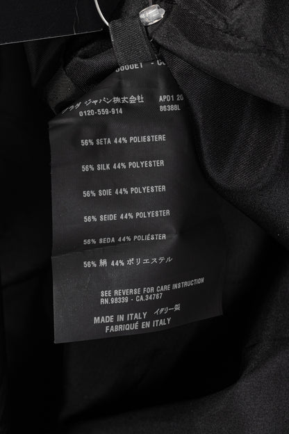 Prada Black Silk-Taffeta Belted Double-Breasted Trench Coat