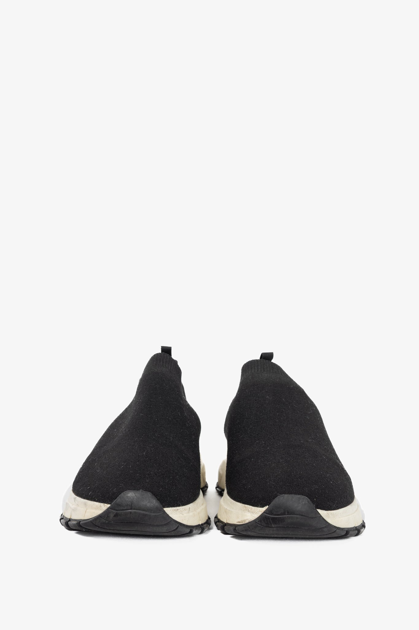 Prada Black Knit Slip-On Sock Sneakers