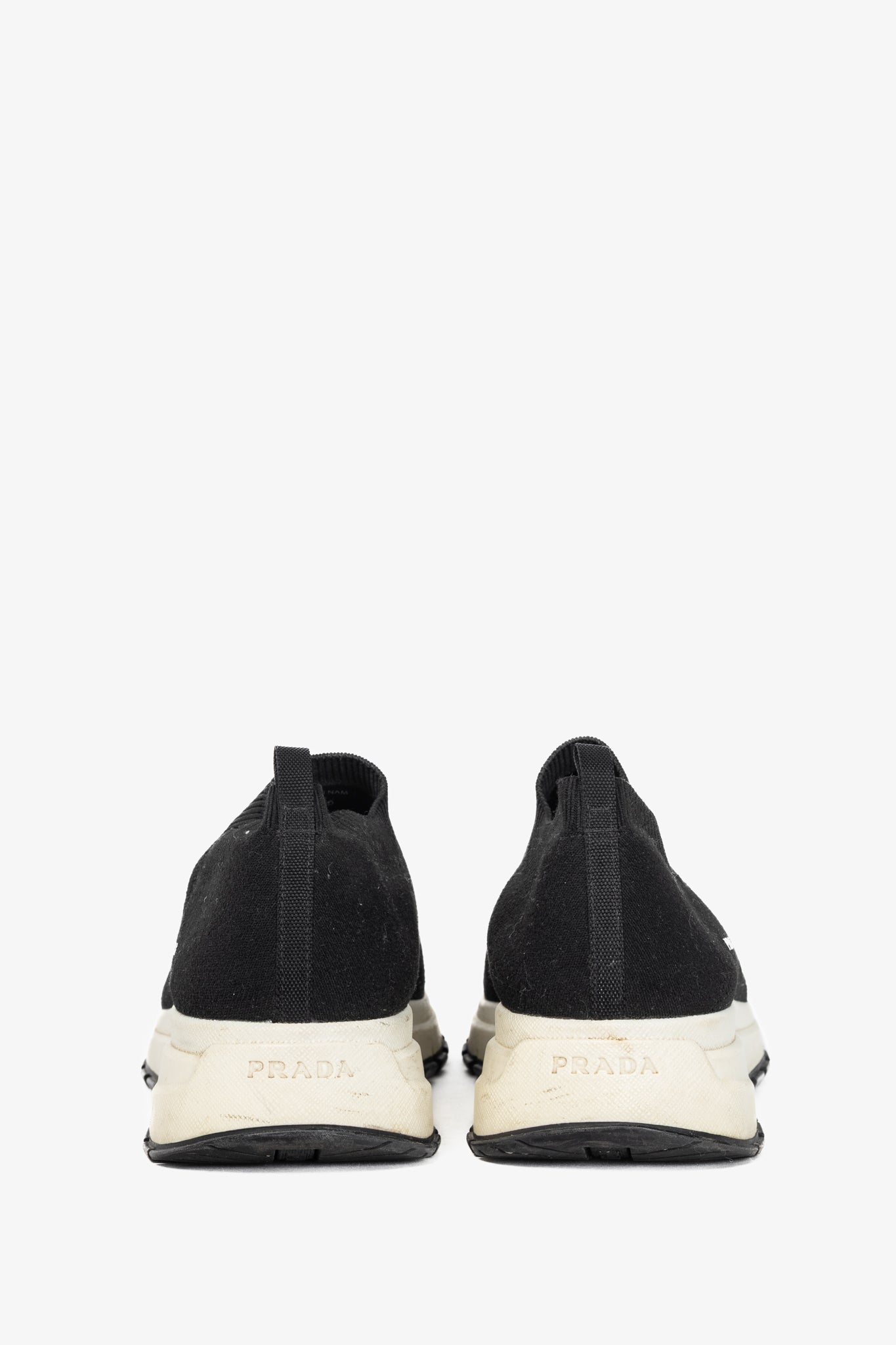 Prada Black Knit Slip-On Sock Sneakers