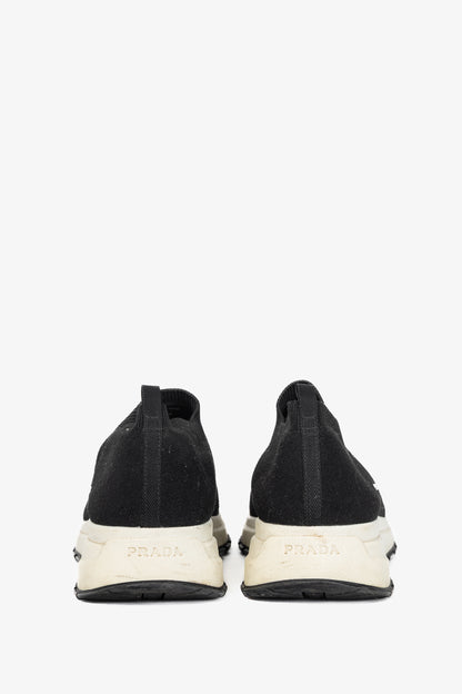Prada Black Knit Slip-On Sock Sneakers
