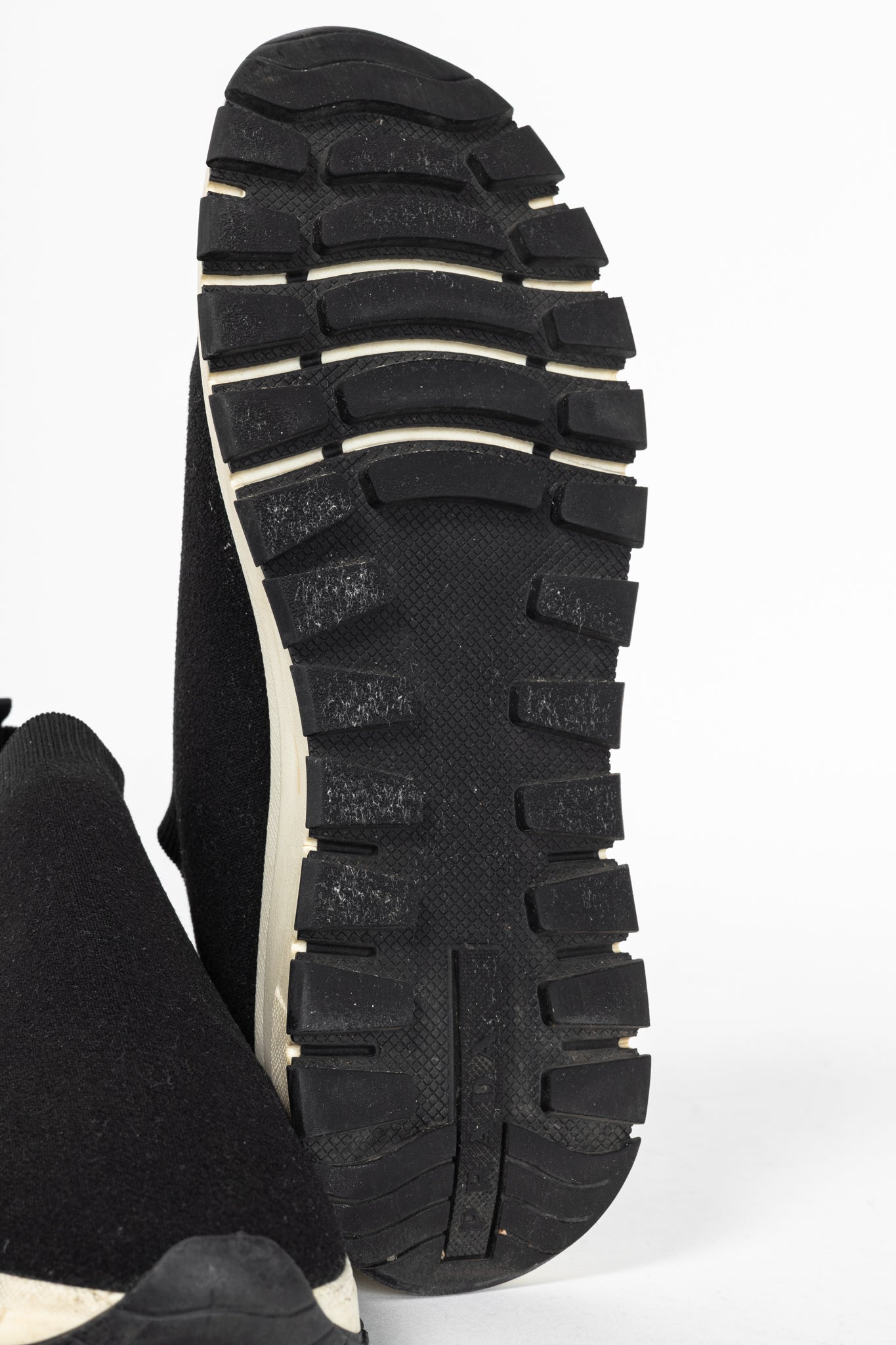 Prada Black Knit Slip-On Sock Sneakers
