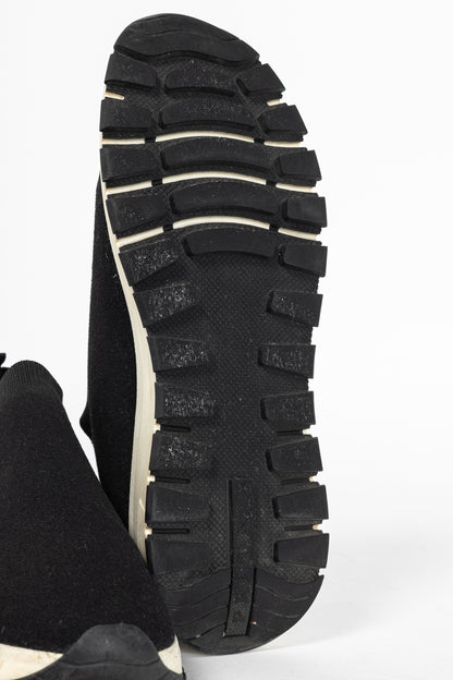 Prada Black Knit Slip-On Sock Sneakers