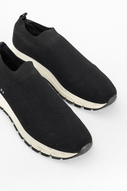 Prada Black Knit Slip-On Sock Sneakers