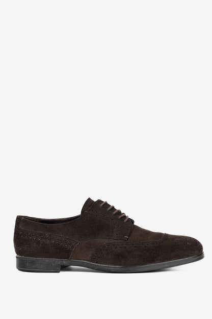 Prada Moro Suede Wingtip Derbies