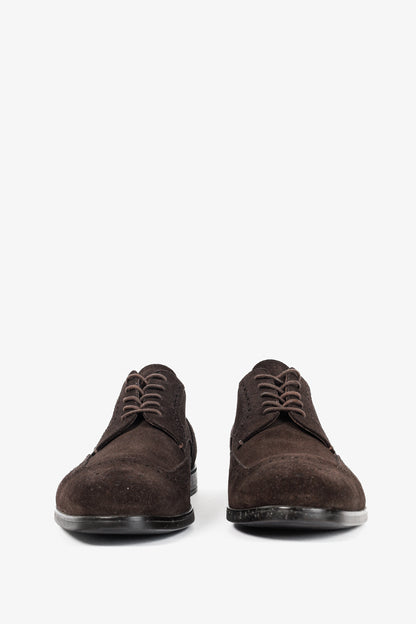Prada Moro Suede Wingtip Derbies
