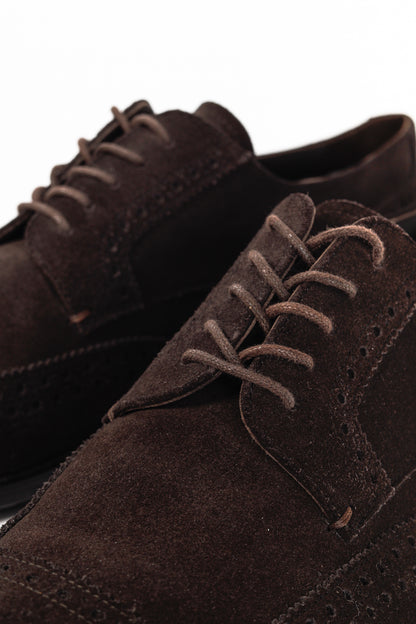Prada Moro Suede Wingtip Derbies