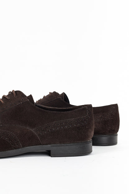 Prada Moro Suede Wingtip Derbies